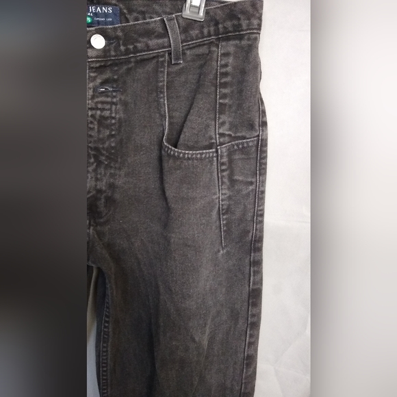 Guess 90s Women's Vtg Black Loose Fit Straight Leg High Waisted Jeans - Picture 5 of 5